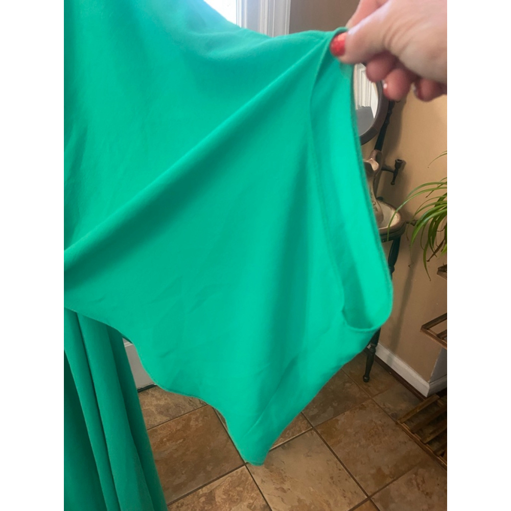 Women's Tyche Green One Shoulder Maxi Dress L - Picture 4 of 7